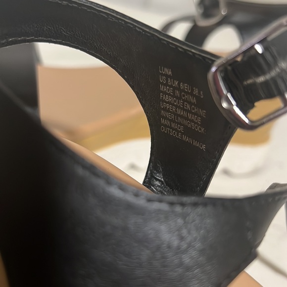 Shoedazzle Justfab Luna Platform Contrast Wedge Sandals - Picture 5 of 7